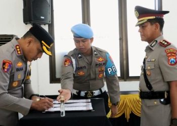 Kapolresta Banyuwangi Pimpin Sertijab Pejabat Utama Polresta dan Polsek