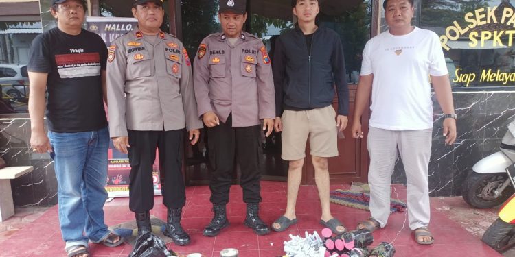 Polsek Pakel Bersama Personel Gabungan Polres Amankan Lima Remaja Hendak Terbangkan Balon Udara Liar Disertai Petasan di Desa Sanan